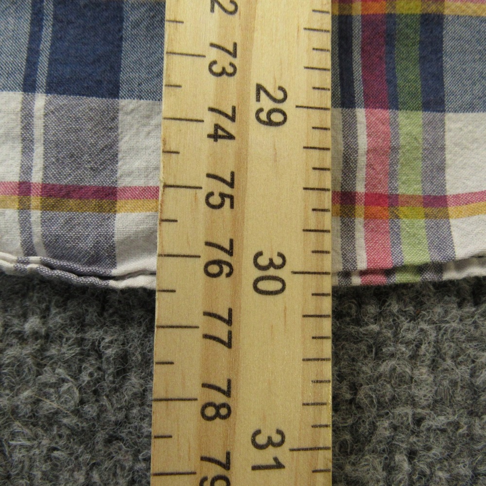 Ralph Lauren Shirt Mens Large Bleeding Madras Fade Plaid Natural Dye Preppy Slim - Picture 8 of 10